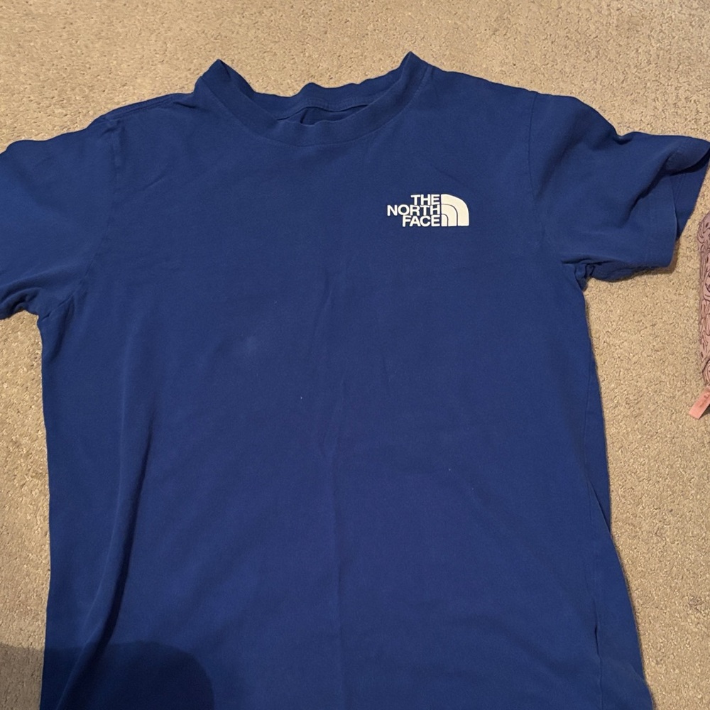 The North Face Navy Tee with White Logo